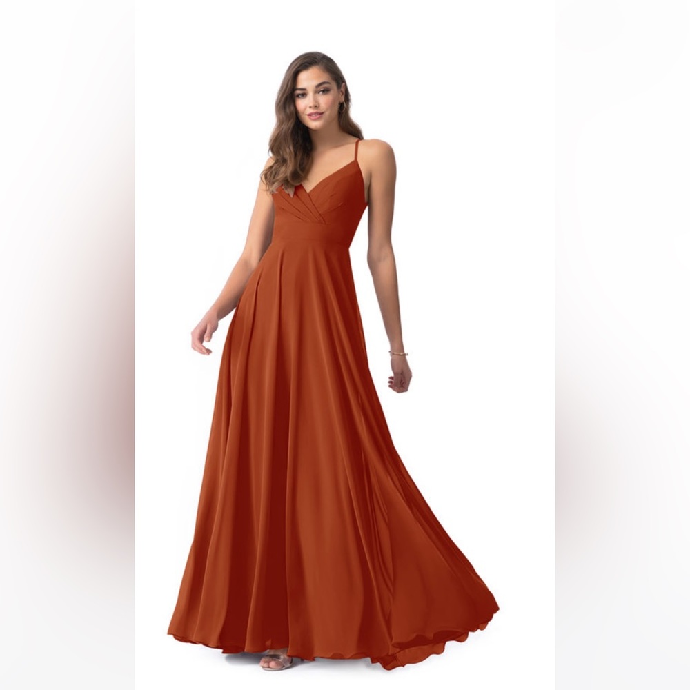 Azazie avelina paprika dress